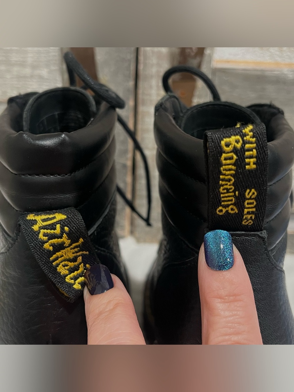 Dr. Martens Persephone Black Leather Lace Up Booties Size 5 EUC! - Picture 10 of 12